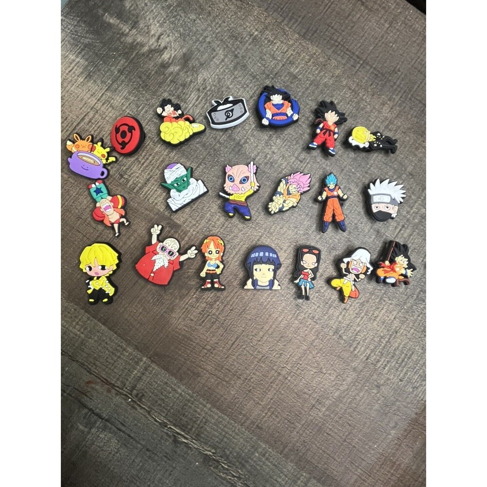 Lot Of 20 Demon Slayer Dragon Ball  Croc / Clog Charms anime characters